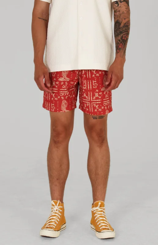 Barry Nylon Short | Brick