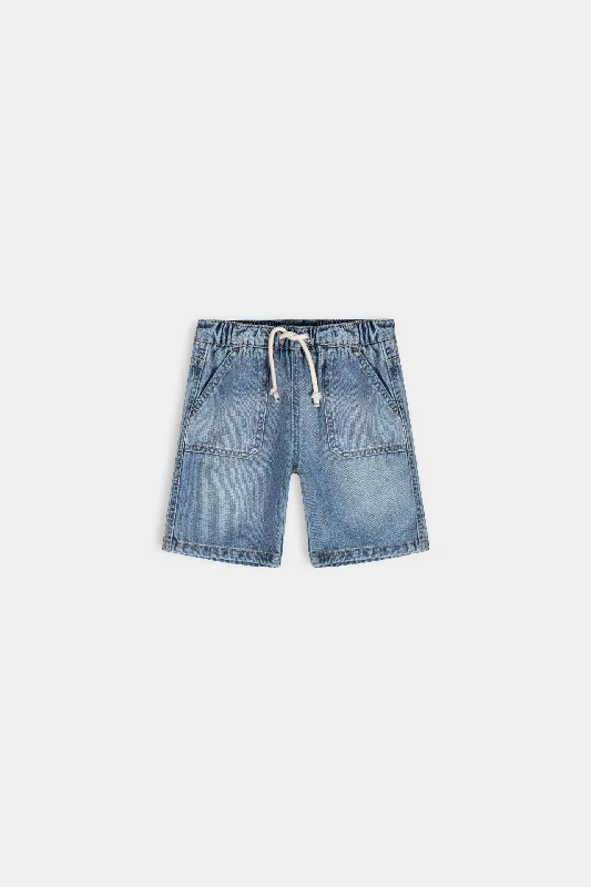 Drawstring Denim Short