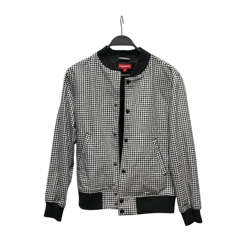 Supreme/Jacket/S/Polyester/MLT/Gingham Check/BLK/WHT BOMBER JACKET