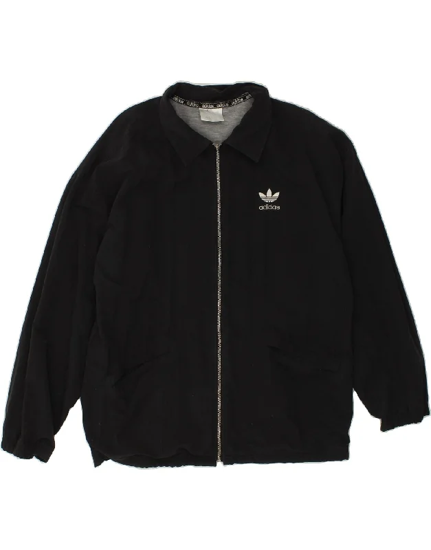 ADIDAS Mens Bomber Jacket UK 40 Large Black