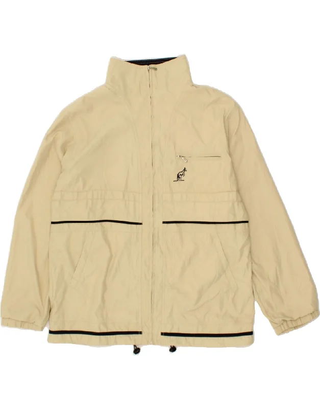 AUSTRALIAN L'ALPINA Mens Windbreaker Jacket IT 48 Medium Beige Polyester