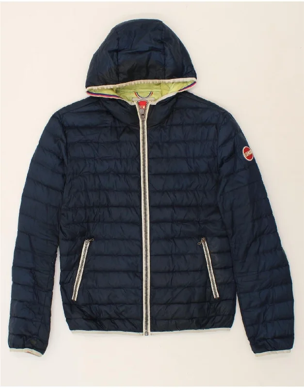 COLMAR Mens Hooded Padded Jacket IT 48 Medium Navy Blue