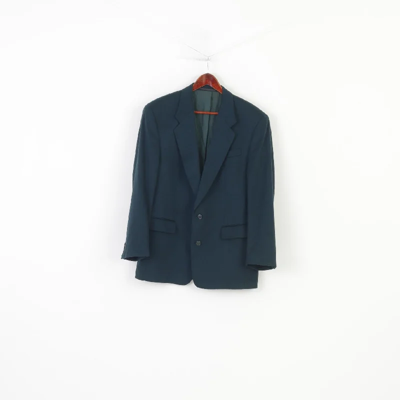 Creation Gross Men 42 Blazer Green Royal Club 100% Caschmere Vintage Single Breasted Gaenslen Volter Jacket