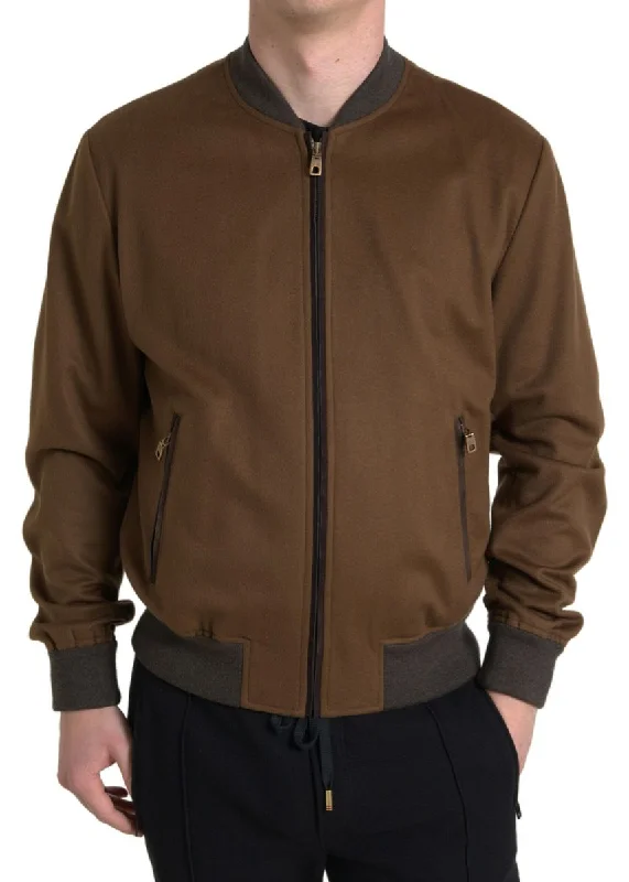 Dolce & Gabbana Elegant  Cashmere Bomber Men's Jacket