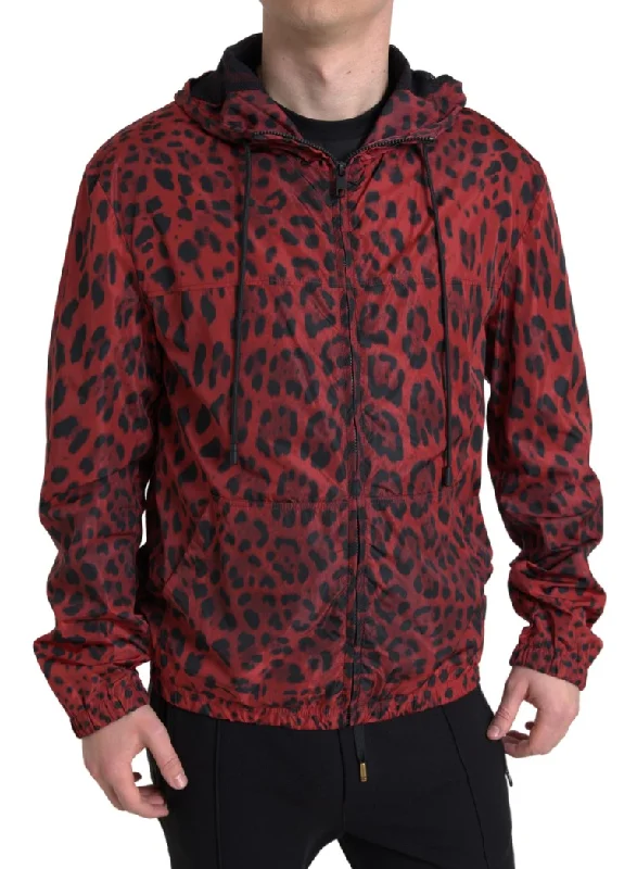 Dolce & Gabbana  Leopard Hooded Bomber Men's Jacket