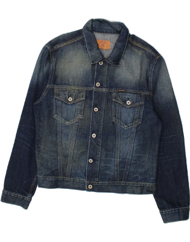 ENERGIE Mens Denim Jacket UK 42 XL Blue Cotton