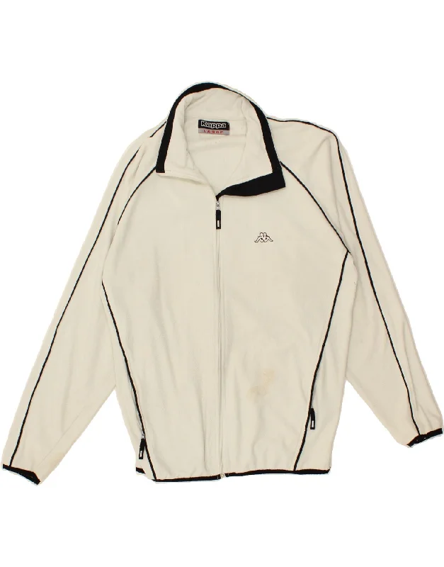 KAPPA Mens Fleece Jacket UK 40 Large White Polyester