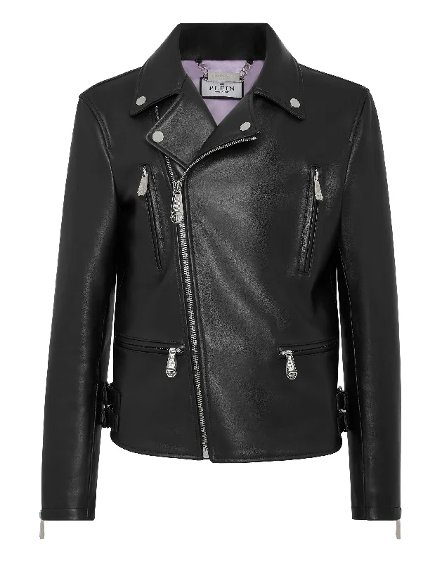 Leather Jacket Gothic Plein