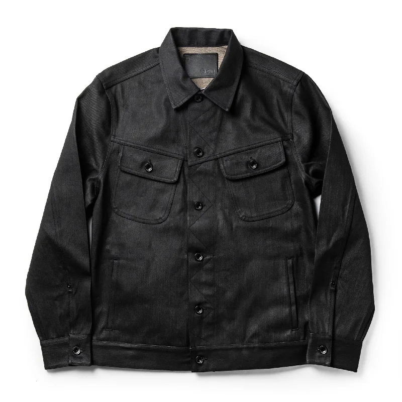 The Long Haul Jacket in Black Over-dye Selvage