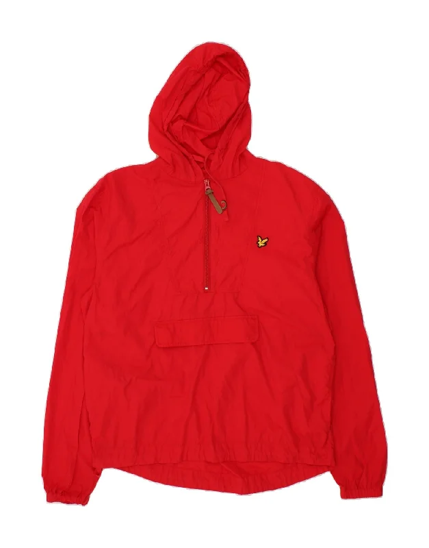 LYLE & SCOTT Mens Hooded Anorak Jacket UK 40 Large Red Polyamide