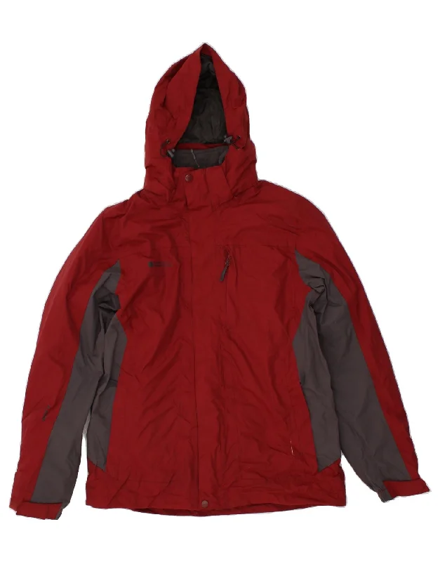 MOUNTAIN WAREHOUSE Mens Hooded Windbreaker Jacket UK 36 Small Red