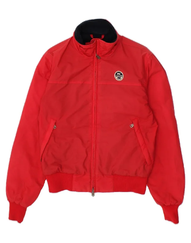 NORTH SAILS Mens Bomber Jacket UK 36 Small Red Polyamide