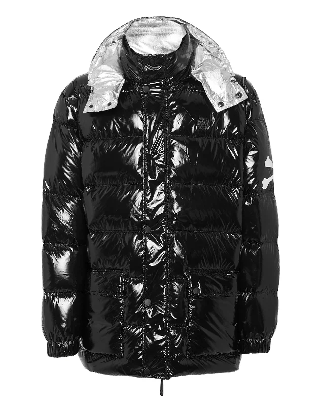 Nylon Puffer Jacket Skull&Bones