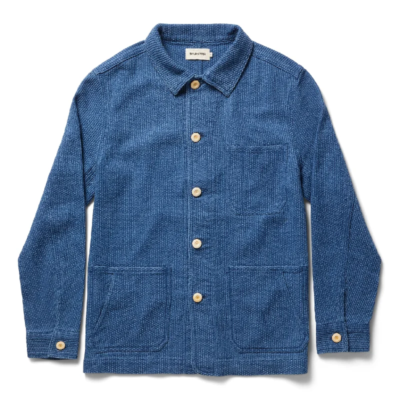 The Ojai Jacket in Washed Indigo Sashiko