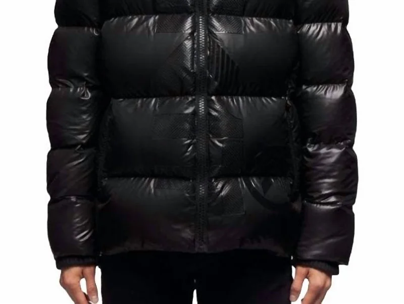 Prime Slick Down Puffer Jacket In Black