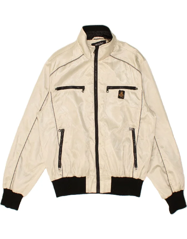 REFRIGIWEAR Mens Bomber Jacket UK 44 2XL Beige