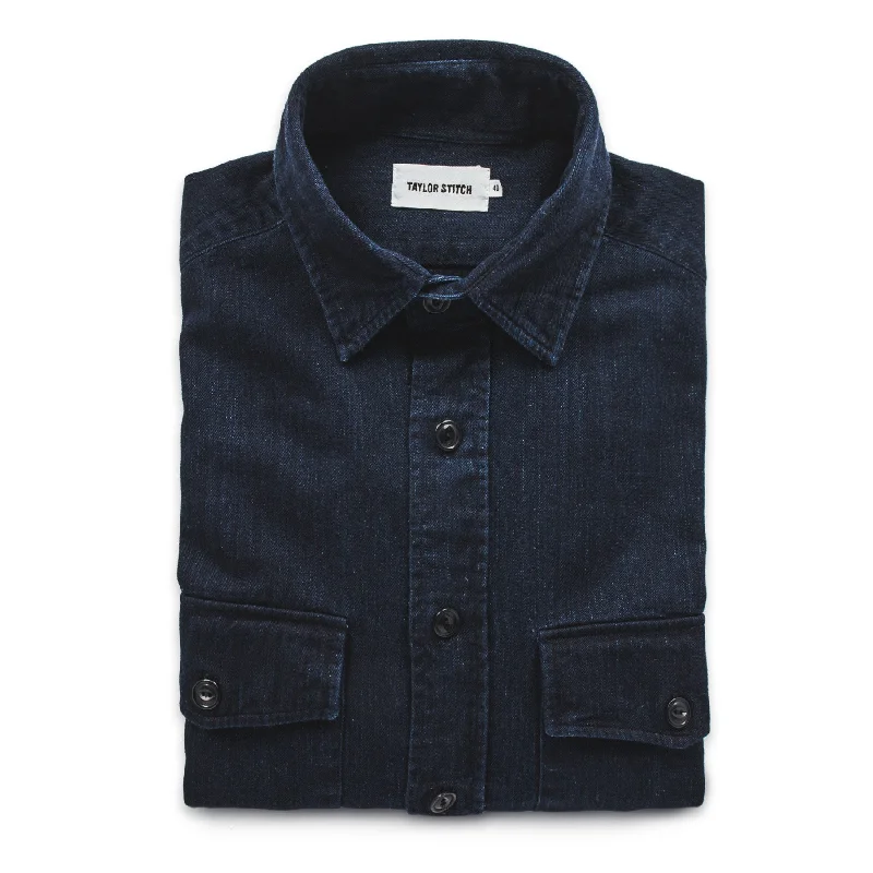 The Maritime Shirt Jacket in Sea Washed Indigo