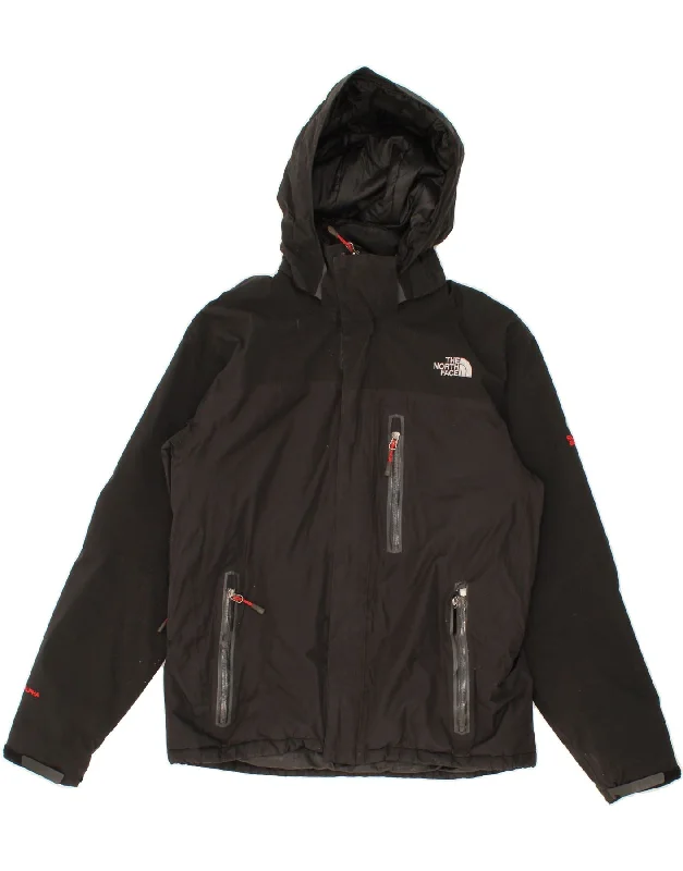 THE NORTH FACE Mens Hooded Rain Jacket UK 38 Medium Black Polyester