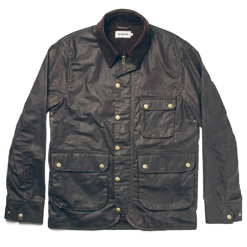 The Rover Jacket in Chocolate Beeswaxed Canvas