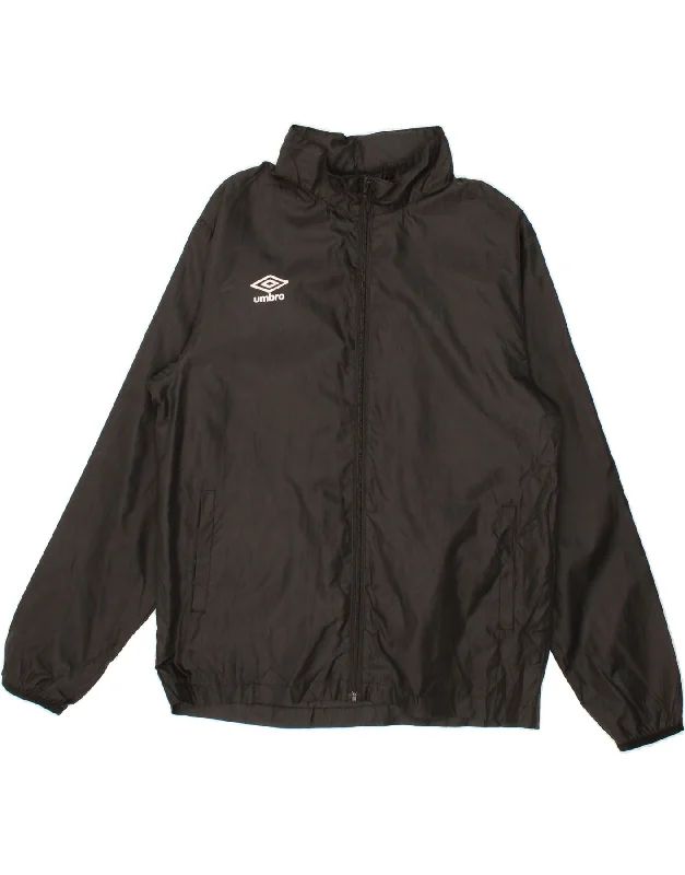 UMBRO Mens Rain Jacket UK 42 XL Black Nylon