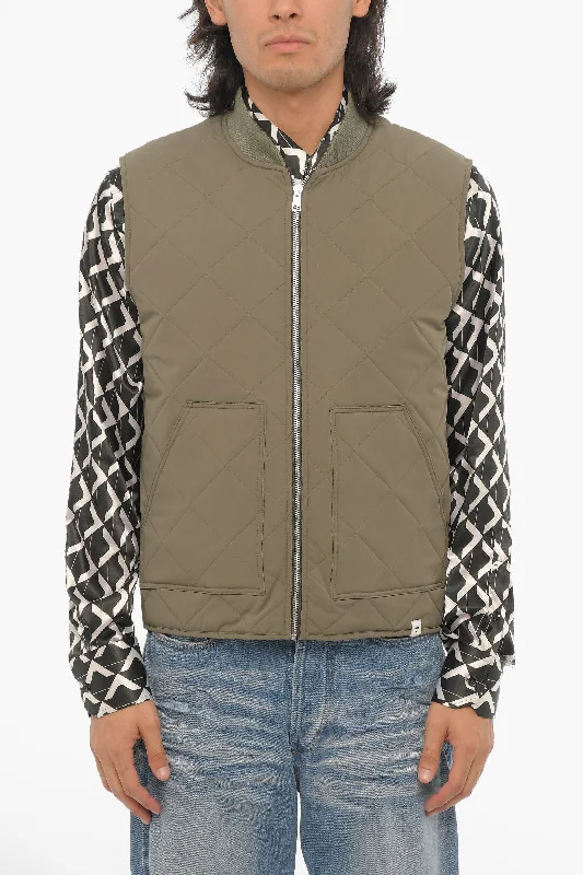 Woc Sleeveless Quilted Jacket with Zip Closure