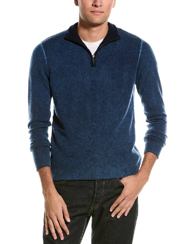 Autumn Cashmere 1/4-Zip Cashmere Mock Sweater