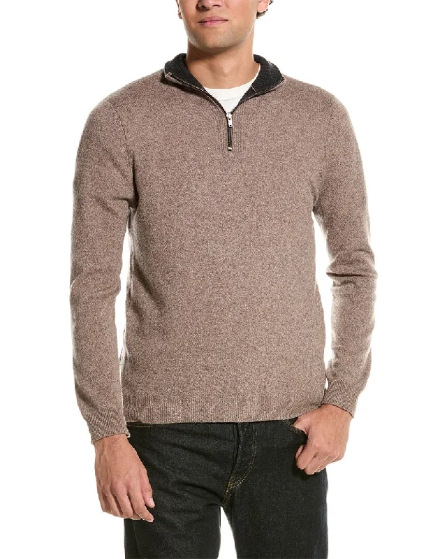 Autumn Cashmere 1/4-Zip Cashmere Mock Sweater