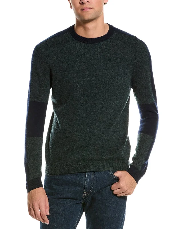 Autumn Cashmere Colorblock Cashmere Crewneck Sweater