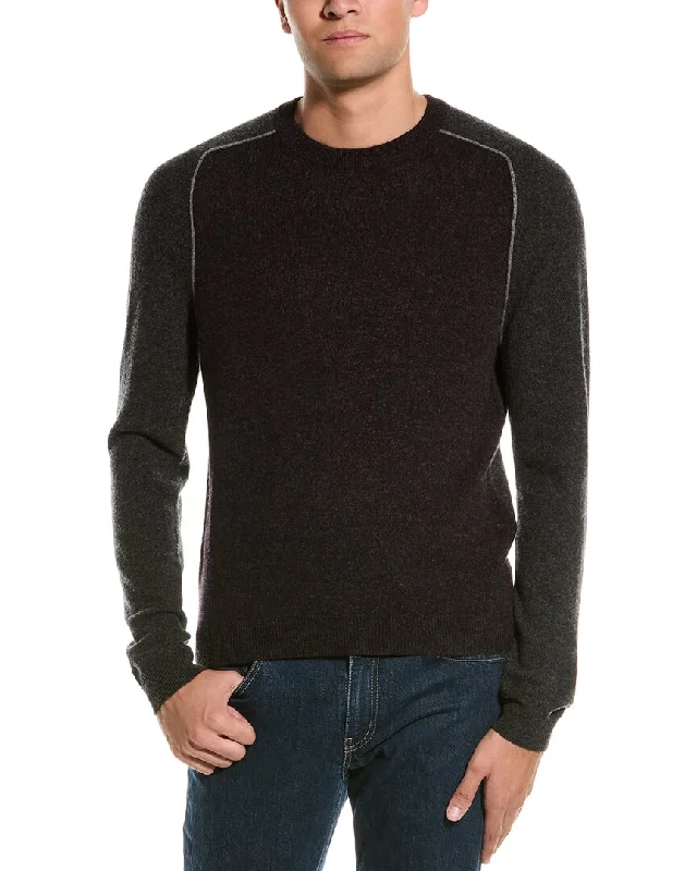 Autumn Cashmere Colorblock Cashmere Crewneck Sweater