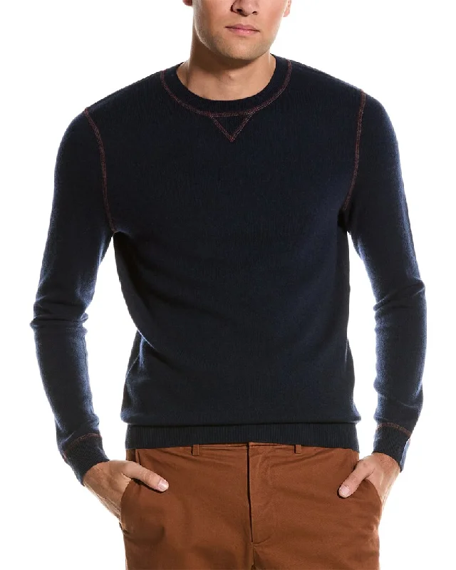 Autumn Cashmere Coverstitch Cashmere Crewneck Sweater