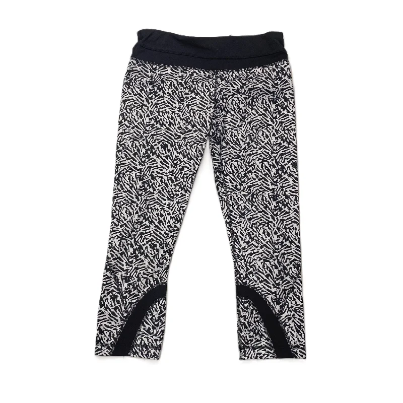 Black & White Athletic Leggings Capris By Lululemon, Size: S