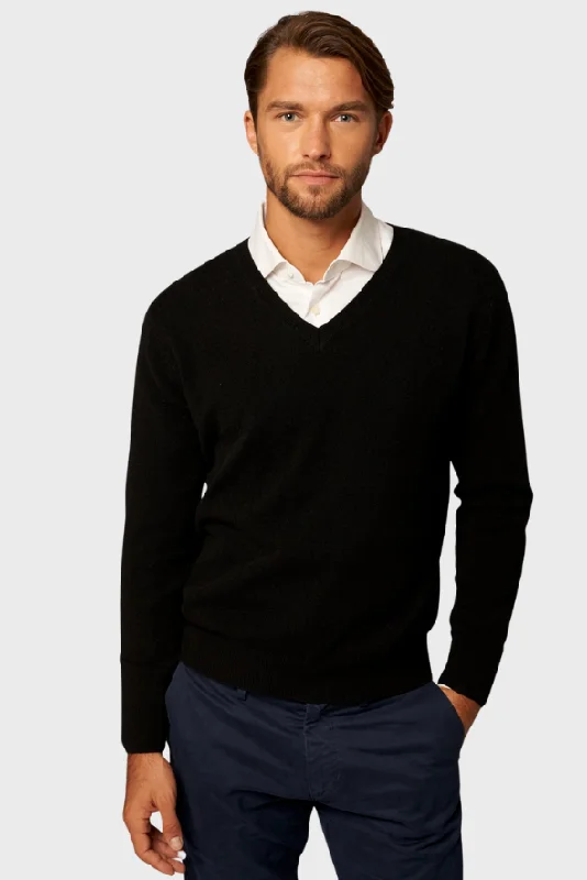 Solid V-Neck Merino Sweater