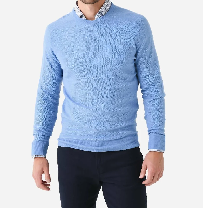 Dover High V-Neck Sweater In Vessel