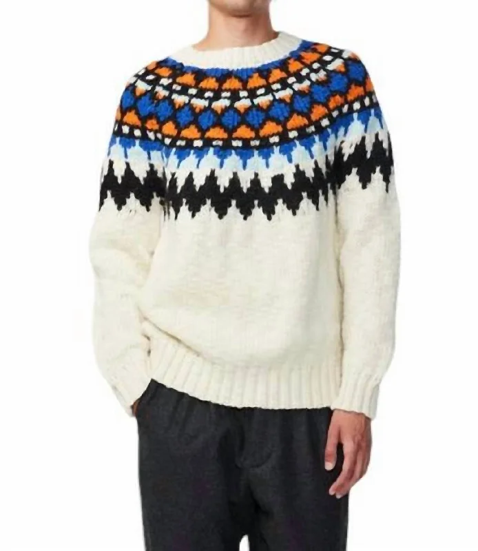 Felix Nordic Sweater In Ecru Multi