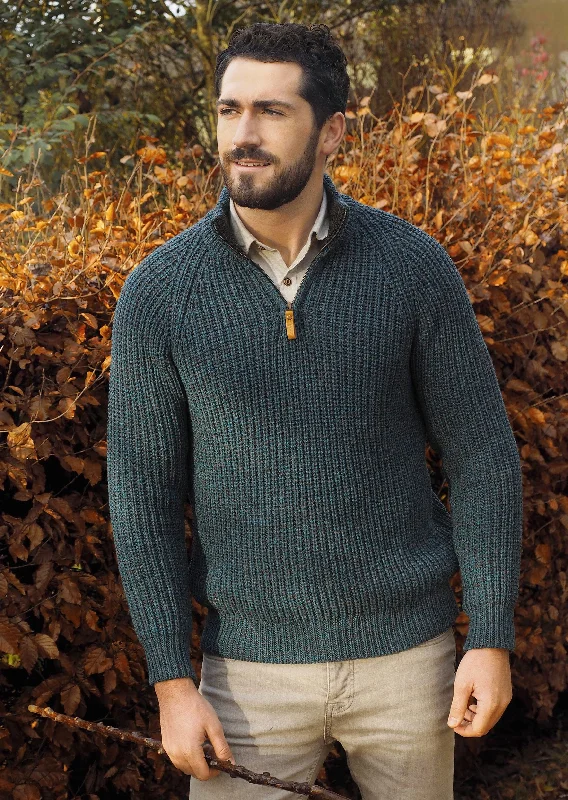 Aran Fisherman's 1/2 zip Sweater | Peacock