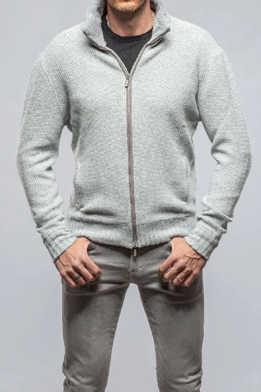 Golis Cashmere Zip Sweater In Grey