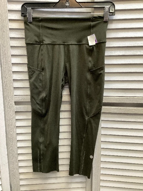 Green Athletic Leggings Capris Lululemon, Size 4