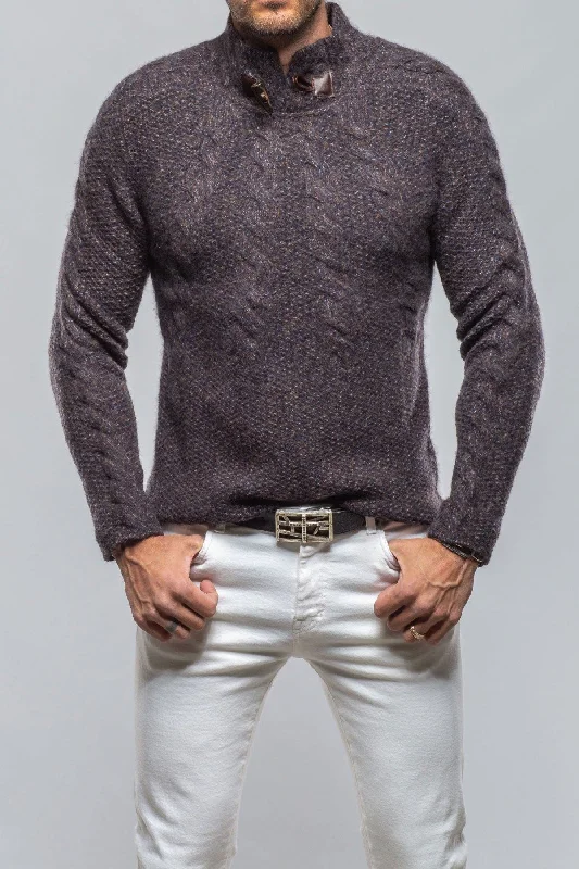 James Cable Sweater in Chocolate Melange