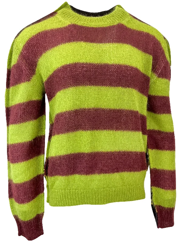 Marni Half-and-Half Striped Knit Sweater in Multi