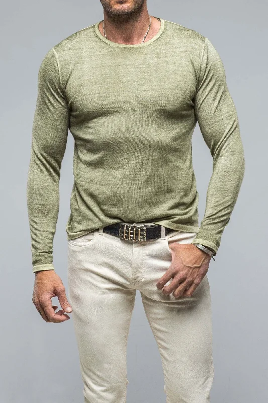 Matteo Cashmere Sweater in Olive