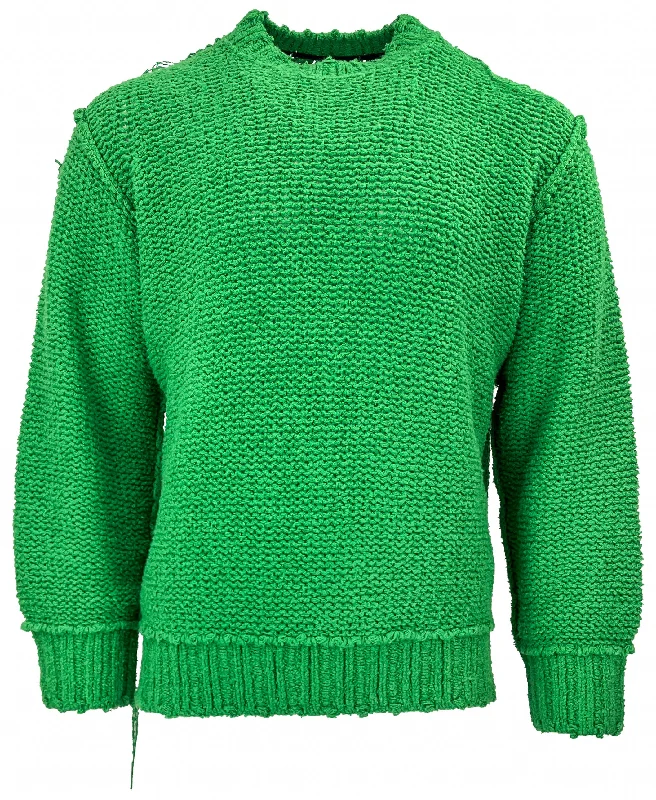 Sacai Tattered Sweater in Green