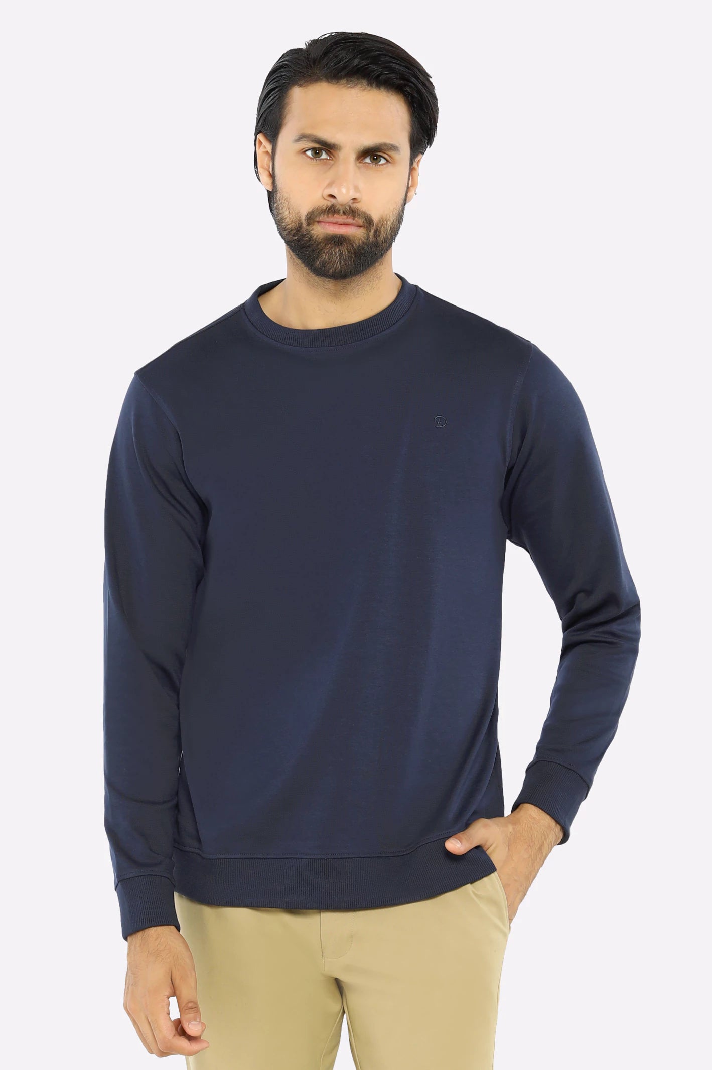 Navy Blue Plain Sweatshirt