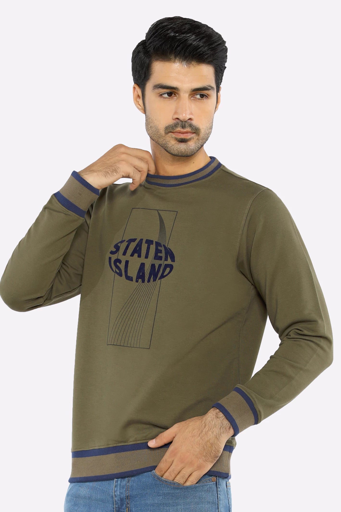 Olive Graphic Sweatshirt