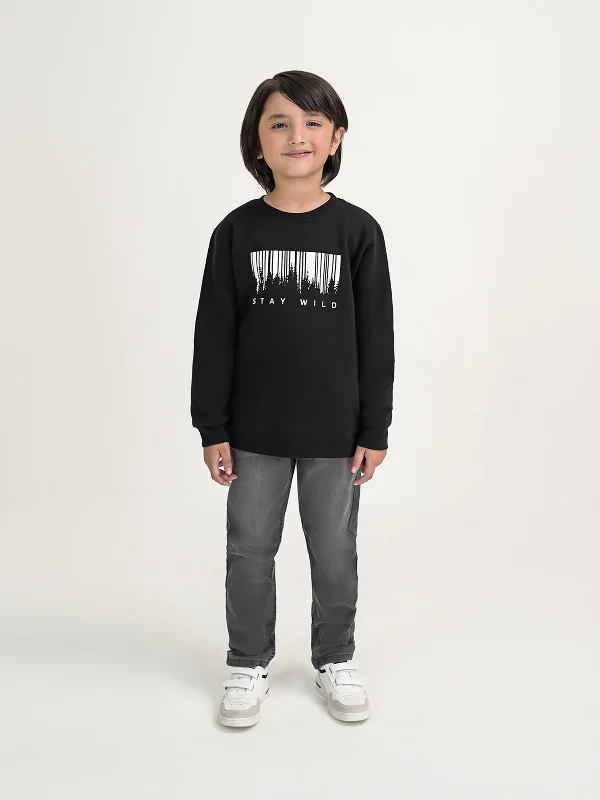 "GLEN" Playful Crew Neck Sweatshirt