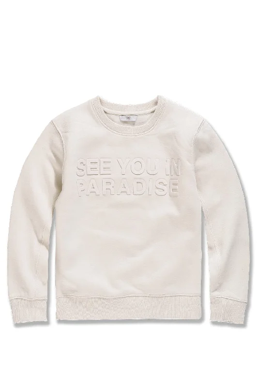 Kids Paradise Tonal Crewneck Sweatshirt (Bone)