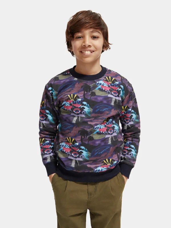 Kids - Relaxed-fit all-over printed sweatshirt