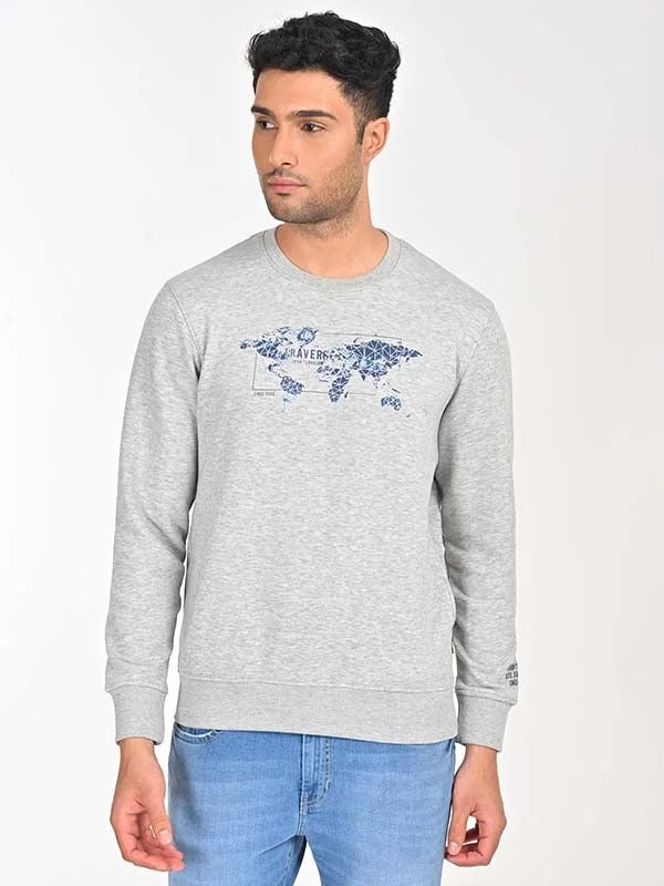 Men Full Sleeve Graphic Crew Neck Sweatshirt