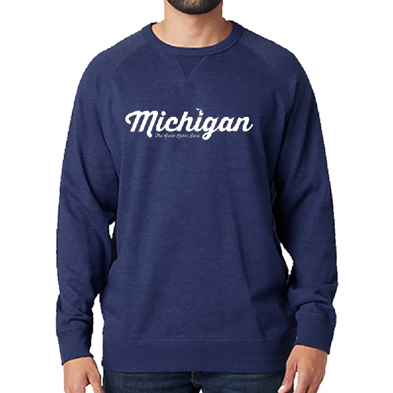 Michigan Script French Terry Crew Sweatshirt