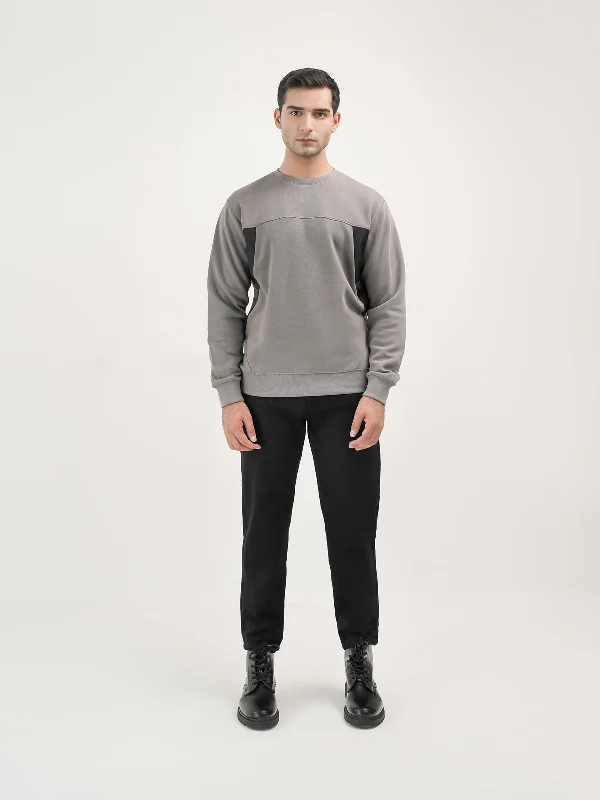 "MICOS" Casual Cut and Sew Sweatshirt