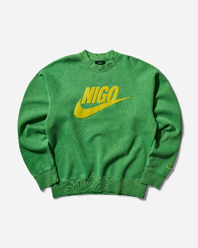 Men's Nigo Fleece Crewneck Sweatshirt  Lucky Green / Speed Yellow